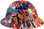 Made In USA Patriotic Hydro Dipped Hard Hats Full Brim Style - Left Side View