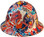 Made In USA Patriotic Hydro Dipped Hard Hats Full Brim Style - Front View
