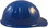 SkullBucket Aluminum Cap Style Hard Hats with Ratchet Suspensions - Blue - Right Side View