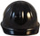 SkullBucket Aluminum Cap Style Hard Hats with Ratchet Suspensions - Black - Front View