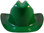Outlaw Cowboy Hardhat with Ratchet Suspension Dark Green - Front View