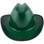 Outlaw Cowboy Hardhat with Ratchet Suspension Dark Green with Protective Edge