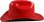 Outlaw Cowboy Hardhat with Ratchet Suspension Red - Left Side View