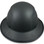 Actual Carbon Fiber Hard Hat with Protective Edging - Full Brim Matte Black  - Back View
