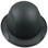 Actual Carbon Fiber Hard Hat with Protective Edging - Full Brim Matte Black  - Front View