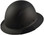Actual Carbon Fiber Hard Hat - Full Brim Matte Black  - Left Side View