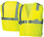 Pyramex Class 2 Hi-Vis Mesh Lime Safety Vests w/ Silver Stripes