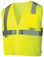 Pyramex Class 2 Hi-Vis Mesh Lime Safety Vests w/ Silver Stripes ~ Front View