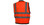 Pyramex Class 2 Hi-Vis Orange Safety Vests with Black Trim and 8 Pockets (RVZ2820) Back View