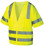 Pyramex Class 3 Hi-Vis Mesh Lime Safety Vests w/ Silver Stripes ~ Front View