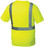 Pyramex Class 2 Hi-Vis Lime T-Shirts, 1 Pocket w/ Silver Stripes ~ Back View