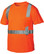 Pyramex Class 2 Hi-Vis Orange T-Shirts, 1 Pocket w/ Silver Stripes ~ Front View