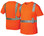 Pyramex Class 2 Hi-Vis Orange T-Shirts, 1 Pocket w/ Silver Stripes