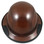 DAX Fiberglass Composite Hard Hat with Protective Edge - Full Brim Natural Tan - Front View