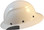 DAX Fiberglass Composite Hard Hat - Full Brim White - Left Side View