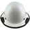 DAX Fiberglass Composite Hard Hat with Protective Edge - Full Brim White - Front View