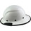 DAX Fiberglass Composite Hard Hat with Protective Edge - Full Brim White - Left View