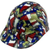 Texas Pride Cap Style Hydro Dipped Hard Hats - Oblique View Right