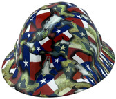 Texas Pride Full Brim Style Hydro Dipped Hard Hats - Oblique Left