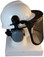 MSA V-Gard Cap Style hard hat with Smoke Mesh Faceshield, Hard Hat Attachment, and Earmuff - White hard hat- side