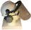 MSA V-Gard Cap Style hard hat with Clear Aluminum Bound Edges Faceshield, Hard Hat Attachment, and Earmuff - White MSA V-Gard Cap Style hard hat with Clear Aluminum Bound Edges Faceshield, Hard Hat Attachment, and Earmuff - White - Right Side View