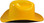 Outlaw Cowboy Hardhat with Ratchet Suspension Yellow - Left Side View
