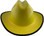 Outlaw Cowboy Hardhat with Ratchet Suspension Yellow with Protective Edge