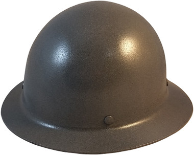 MSA Skullgard Full Brim Hard Hat with STAZ ON Suspension - GUNMETAL - Oblique View