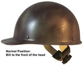MSA Skullgard Cap Style Hard Hats With Swing Suspension Textured CAMO ~ Swing Suspension in Normal Position