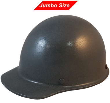 MSA Skullgard (LARGE SHELL) Cap Style Hard Hats with Ratchet Suspension - Textured GUNMETAL  - Oblique View