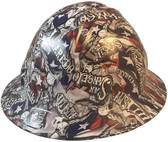 Sweet Home Texas Hydro Dipped Hard Hats Full Brim Style - Oblique View