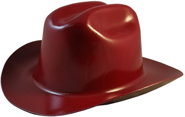 Outlaw Cowboy Hardhat with Ratchet Suspension Maroon - Oblique View
