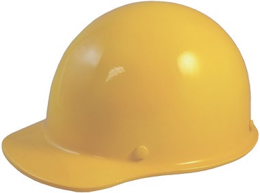MSA Skullgard (SMALL SIZE) Cap Style Hard Hats with Ratchet Suspension - Yellow - Oblique View