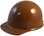 MSA Skullgard Cap Style Hard Hats - Ratchet Suspensions - Brown - Oblique View