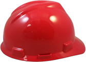 MSA V-Gard Cap Style with Fas Trac III Suspensions - Red (Older Dates) 