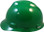 MSA V-Gard Cap Style with Fast Trac III Suspensions - Green (Older Dates)