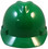 MSA V-Gard Cap Style with Fast Trac III Suspensions - Green (Older Dates) front