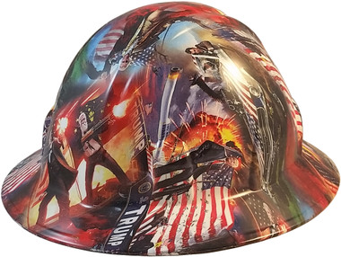 President Donald Trump Hydro Dipped Hard Hats Full Brim Style - Oblique View