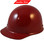 MSA Skullgard (LARGE SHELL) Cap Style Hard Hats with Ratchet Suspension - Maroon - Oblique View
