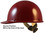 Skullgard Cap Style Hard Hats With Swing Suspension Maroon ~ Swing Suspension in Reverse Position