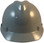MSA V-Gard Cap Style Hard Hats with Fas-Trac Suspensions Gray  - Front View