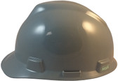 MSA V-Gard Cap Style Hard Hats with Staz-On Suspensions Gray  - Left Side View