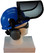 MSA V-Gard Cap Style hard hat with MSA V-Gard Cap Style hard hat with Pyramex Smoke Mesh Faceshield - Blue - Up Position