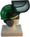 MSA V-Gard Cap Style hard hat with Smoke Mesh Faceshield, Hard Hat Attachment, and Earmuff - Green - Up Position