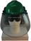 MSA V-Gard Cap Style hard hat with Pyramex Polycarbonate Clear Faceshield with Aluminum Bound Edges - Green