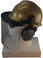 MSA V-Gard Cap Style hard hat with Polycarbonate Clear Faceshield, Hard Hat Attachment, and Earmuff - Gold - Left Side