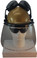 MSA V-Gard Cap Style hard hat with Polycarbonate Clear Faceshield, Hard Hat Attachment, and Earmuff - Gold - Front View Earmuffs Up