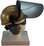 MSA V-Gard Cap Style hard hat with Pyramex Polycarbonate Clear Faceshield with Aluminum Bound Edges - Gold - Up Position