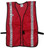 Dark Red Soft Mesh Vests with Silver Stripes