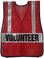 Dark Red Soft Mesh Vests Printed with Silver Stripes - Back View